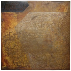 Rust painting 17: artwork made using oxidation techniques on steel by AMER.