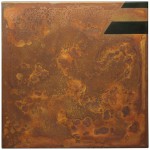 Rust painting 19: artwork made using oxidation techniques on steel by AMER.