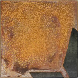 Rust painting Lt 34: artwork made using oxidation techniques on steel by AMER.